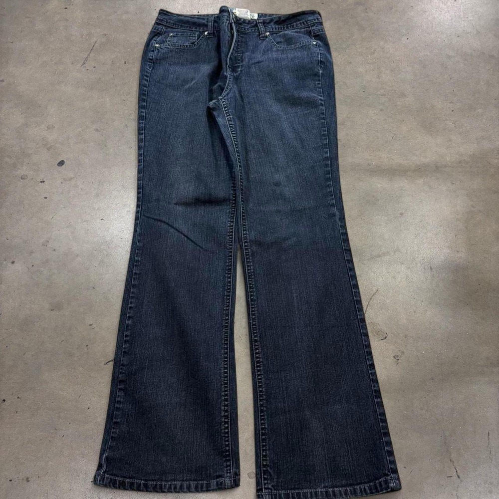 Faded Glory Womens Navy Blue Stretch Bootcut Jeans Size 8 Eased Y2K FGL08156A